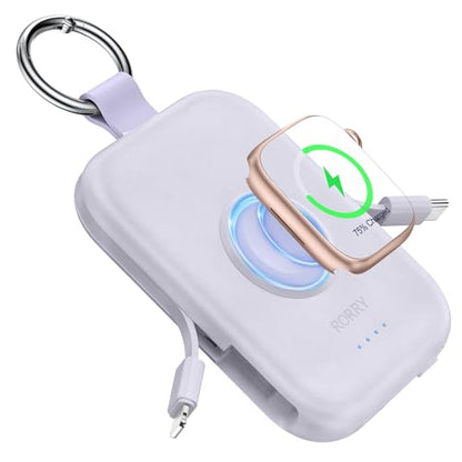 RORRY CharmGo Portable Charger, 5000mAh Portable Charger Power Bank - color: Purple