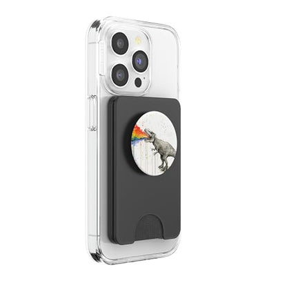 Watercolor Colorful T-Rex Dino Dinosaur Pop Mount Socket PopSockets PopWallet for MagSafe - style: Magnetic PopWallet