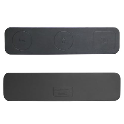 3 in 1 Wireless Charger for Smart Watch/Earbuds/Smart Phone, Wireless Charging Pad (Black) - color: Black