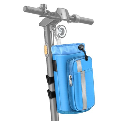 FINPAC Cup Holder for Bike, Universal Water Bottle Holder w/Phone Pockets - color: Blue
