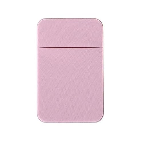 Card Holder Pocket for Back of Phone - Adhesive Mobile Wallet Stick for Men and Women - Cell Pouch Sleeve (Pink) - color: Pink