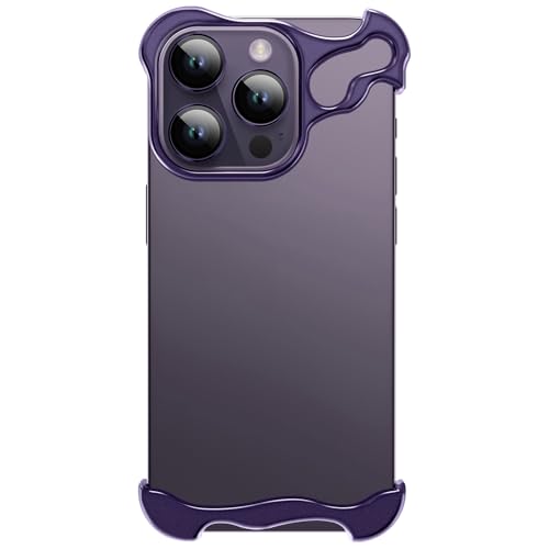 Frameless Phone Case Crafted for iPhone 15 Pro Purple - color: Aluminum Purple, size: iPhone 15 Pro