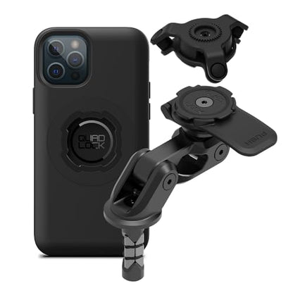 Quad Lock Motorcycle Fork Stem Mount PRO Kit with Vibration Dampener and MAG Phone Case for iPhone 12/12 Pro - size: iPhone 12 / 12 Pro