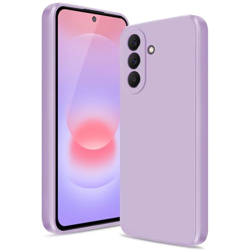 Silicone Case for Samsung Galaxy A37 5G, Purple | Soft Silicone Silky Touch Easy Clean, Shockproof Slim Phone Cover, Upgraded Camera Protection, Anti-Scratch Microfiber Lining - color: Purple, size: Samsung Galaxy A37