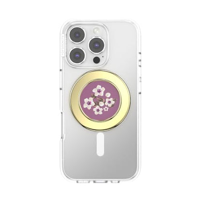 PopSockets Phone Grip for MagSafe, Magnetic Holder- Floral Mauve - color: Floral Mauve, style: MagSafe