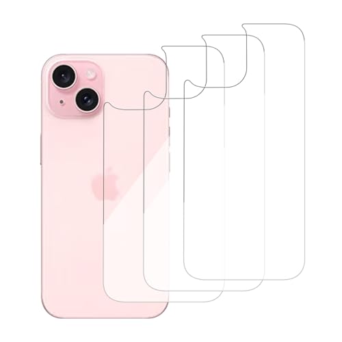 3 Pack Glass Back Screen Protector for iPhone 15/14/13 6.1 Inch - size: iPhone 15 / 14 / 13