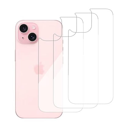 3 Pack Glass Back Screen Protector for iPhone 15/14/13 6.1 Inch - size: iPhone 15 / 14 / 13