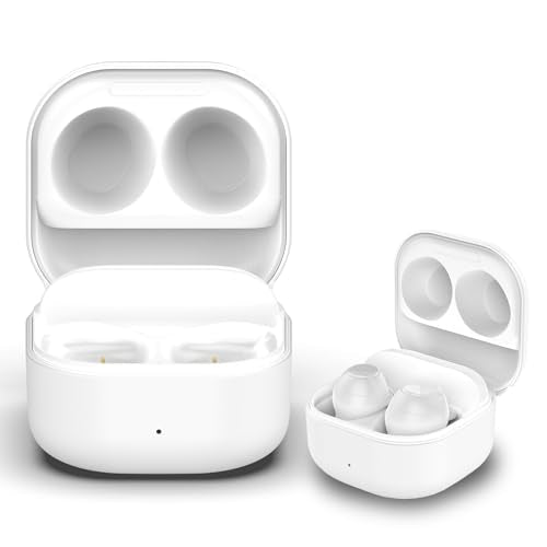 Compatible with Samsung Galaxy Buds FE(White), Rinetics Wired Charging Case Replacement Charger Case for Samsung Galaxy Buds FE (Earbuds not Included)