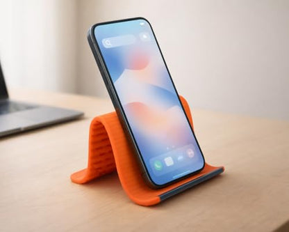 Silicone Phone Holder, 7.9In Flexible Bendable Phone Stand, Orange - color: Orange