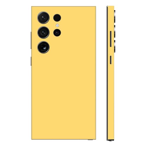 2 Pack Skin Wraps Compatible with Samsung Galaxy S24 Ultra (Yellow) - color: Yellow