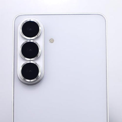 for Samsung Galaxy S26 / S26 Plus Camera Lens Protector Metal Ring Tempered Glass Lens Cover Accessories (Silver) - color: Silver