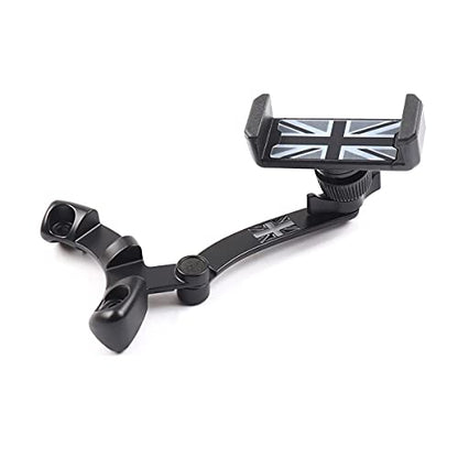 Union Jack Gray/Black Rotatable Smart Phone Holder Clip Fold Mount Bracket for Mini Cooper 3rd Gen (F54 F55 F56 F57 F60 2020-2023, Only LCD Speedometer)