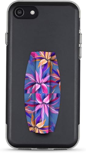 Gear Beast Universal Cell Phone Grip - Ultra Slim Elastic Finger Holder & Phone Stand - color: TropicalLilies