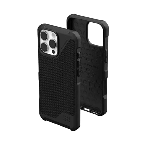 URBAN ARMOR GEAR UAG Designed for iPhone 16 Pro Max Case 6.9" Metropolis LT - Compatible with MagSafe Charging Rugged Shockproof Anti-Slip Military Grade Protective Cover, Kevlar Black - color: Metropolis LT - Kevlar Black