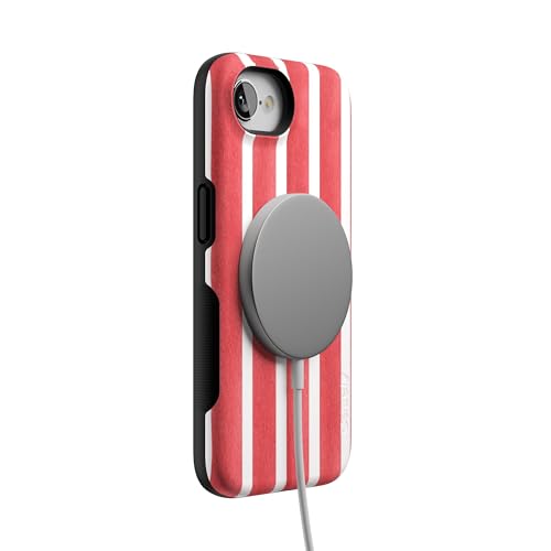 Casely iPhone 16e Case | East Coast Summer | Red Stripes | Bold Protective Design | Compatible with MagSafe - color: East Coast Summer | Red Stripes