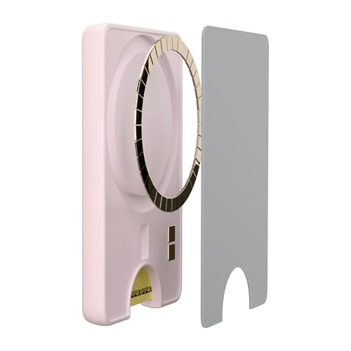 Casely MagWallet | Light Pink | Slim Wallet Card Holder | Compatible with MagSafe | Soft-Touch Hard Silicone | Holds Up to 3 Cards - color: Light Pink