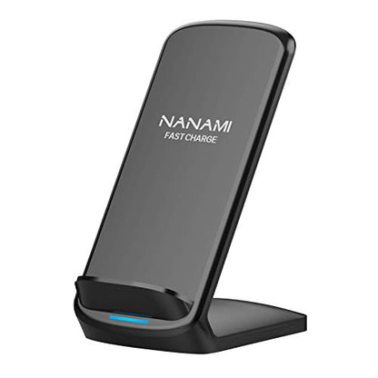 NANAMI Upgraded Fast Wireless Charger, Wireless Charging Stand Compatible with Samsung Galaxy S26/S26+/S25/S24/S23 & Phone Charger Dock for iPhone 18 Pro/18 Pro Max/17/17 Air/16/16 Plus/16 Pro/15/14 - color: Black, size: 1Pack