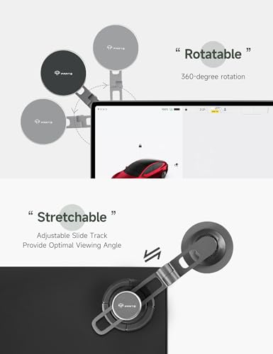 TPARTS Foldable Magnetic Phone Holder Car Mount for Tesla 3/Y/X/S - color: Mag safe Wireless Charger