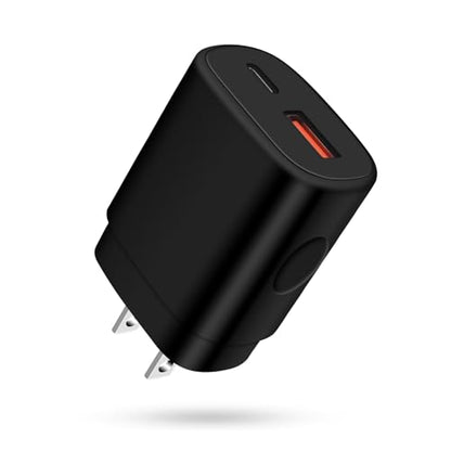 Charger Plug Super Fast Charging 25W 2Port USB A & USB C Wall Charger Block