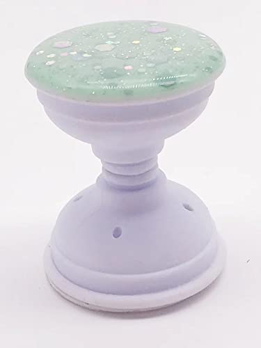 Expanding Phone Socket, Mount Holder Glitter Sparkle Bling for Cellphone Collapsible Stand Cell Phone Finger Foldable Holder Grip for Smartphones and Tablets (Green) - color: Green