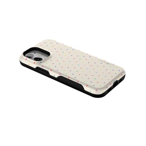 Casely iPhone 12 Mini Case | On the Dot | Rainbow Polka Dot | Bold Protective Design | Compatible with MagSafe - color: On the Dot | Rainbow Polka Dot, size: Iphone 12 Mini