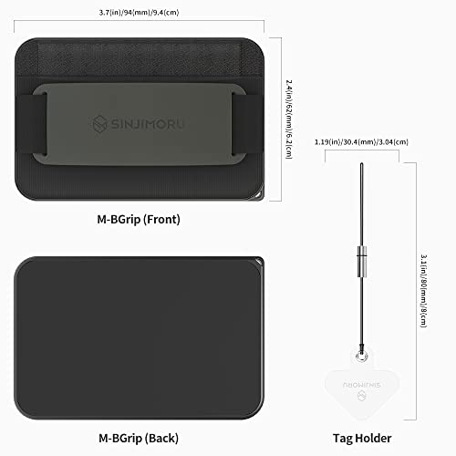 Sinjimoru 3 in 1 Magnetic Card Holder, Magnetic Wallet for MagSafe as Cell Phone Wallet Stick On with Phone Grip Holder & Mobile Phone Kickstand iPhone 12 13 & iPhone 14 Series. M-BGrip Olive Grey | M-BGRIP, fits iPhone 16-12, 2600g magnetic strength, 2-3