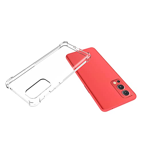 USTIYA Case for OnePlus Nord 2 Clear TPU Four Corners Protective Cover Transparent Soft funda