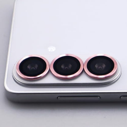 for Samsung Galaxy S26 / S26 Plus Camera Lens Protector Metal Ring Tempered Glass Lens Cover Accessories (Pink) - color: Pink