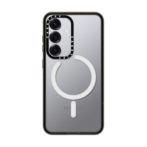 CASETiFY for Galaxy S25 Case - Impact Magnetic Clear Black | Wireless charging and MagSafe compatible | 8.2 ft. 4X Military Grade Drop Protection | Black - color: Clear Black, size: Galaxy S25 (6.2")