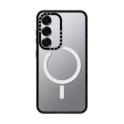 CASETiFY for Galaxy S25 Case - Impact Magnetic Clear Black | Wireless charging and MagSafe compatible | 8.2 ft. 4X Military Grade Drop Protection | Black - color: Clear Black, size: Galaxy S25 (6.2")