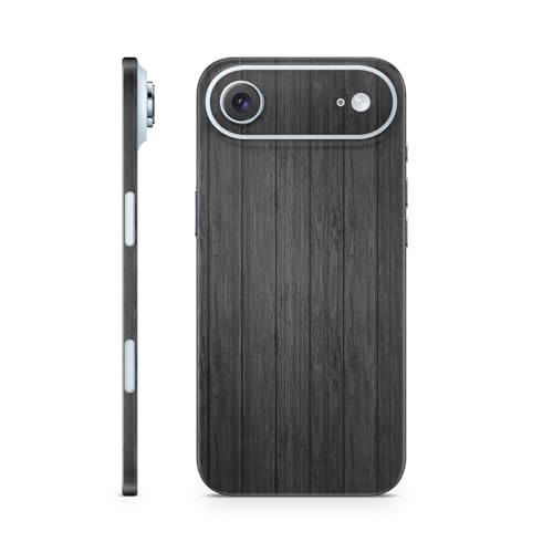 Phone Skin Compatible with Apple iPhone Air - Black Wood - Premium 3M Vinyl Protective Wrap Decal Cover - Easy to Apply | Crafted in The USA by MightySkins - color: Black Wood, size: iPhone Air (Full Wrap), style: Matte Finish