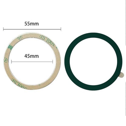 TENOC Universal Metal Ring Sticker, 3Pcs, Dark Green | Compatible with iPhone/Samsung/Android Cellphones, Magnetic Phone Charger/Mount/Holder Conversion - color: Dark Green