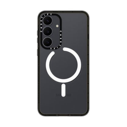 CASETiFY for Galaxy S25 FE Case - Impact Magnetic Clear Black | Wireless charging and MagSafe compatible | 8.2 ft. 4X Military Grade Drop Protection | Black - color: Clear Black, size: Galaxy S25 FE (6.7")