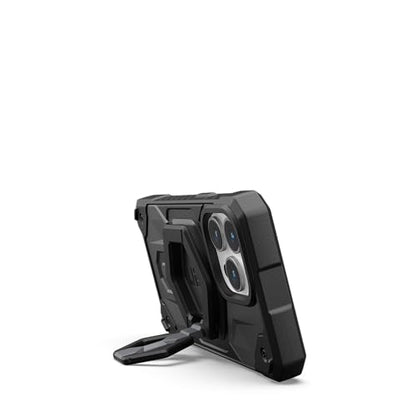 URBAN ARMOR GEAR UAG Magnetic Phone Ring Stand Compatible with MagSafe Magnet, Removable Metal Finger Ring Grip & 360 Rotation Adjustable Kickstand for iPhone 17, Galaxy S26, Black/Silver
