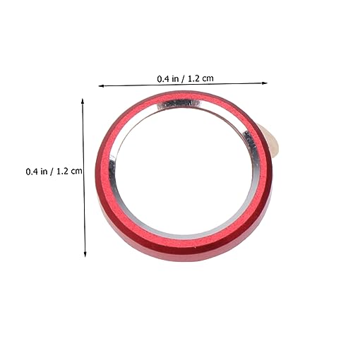 3pcs Metal Camera Lens Protector for Scratch Easy Application Compatible Coverage Lens Guard Circle - color: Red