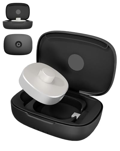 Doohoeek Charging Case Compatible with Ringconn Gen 2 Air (Official Charger NOT Include), Wireless Power Station Fits Official Chargers & Fit All-Sized Rings 1000mAh (NOT a Charger) (Black) - color: Black
