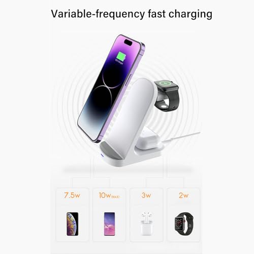 Multifunction Phone Earphone Watch Charging Stand 15W Charging Docking Station Foldable Triple Chargers