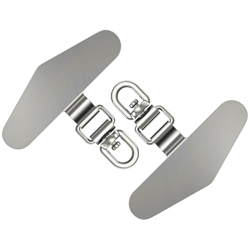 TENOC 360 Rotation Metal Phone Tether Tab, 2Pcs, Silver - color: 360° Rotation-silver