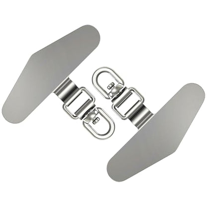 TENOC 360 Rotation Metal Phone Tether Tab, 2Pcs, Silver - color: 360° Rotation-silver