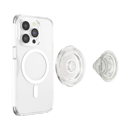 PopSockets Phone Grip for MagSafe, Magnetic Holder- Clear Glitter - color: Clear Glitter, style: MagSafe