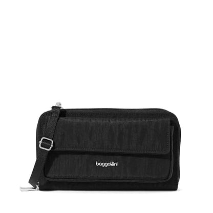 Baggallini Rfid Phone Wallet Crossbody - color: Black