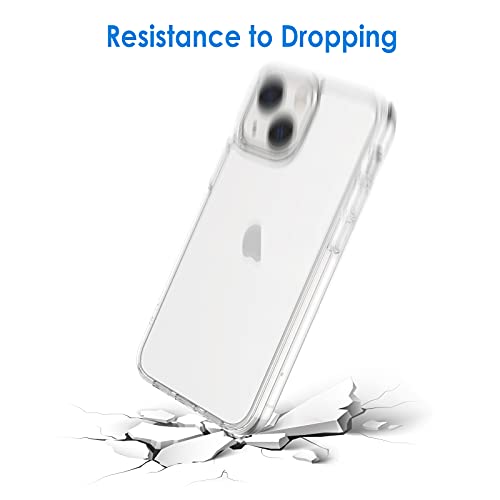 JETech Case for iPhone 13 mini, Anti-Yellowing, Clear | Shockproof Protection, Scratch Resistant Hard PC Back, Durable Transparent TPU Bumper - color: Clear