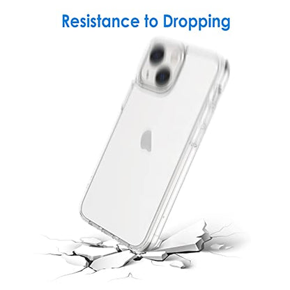 JETech Case for iPhone 13 mini, Anti-Yellowing, Clear | Shockproof Protection, Scratch Resistant Hard PC Back, Durable Transparent TPU Bumper - color: Clear