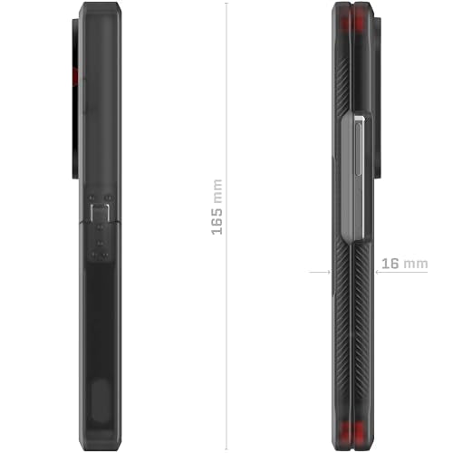 Ghostek Covert Clear Galaxy Z Fold7 Case with Built-in Kickstand, MagSafe and Full Hinge Protection Designed for 2025 Samsung Galaxy Fold 7 (8") (Smoke) - color: Smoke, size: Galaxy Z Fold 7
