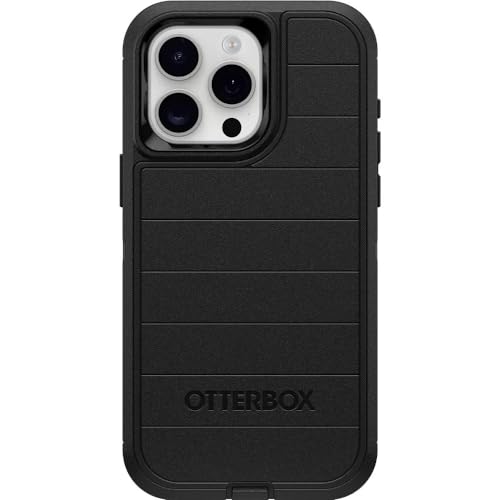 OtterBox iPhone 15 Pro Max (Only) - Defender Series Case - Black - Screenless - Rugged & Durable - with Port Protection - Holster Clip Includes - Microbial Defense Protection - color: Black