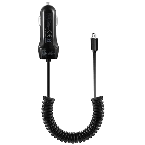 Car Charger with Micro USB Cable for Samsung Galaxy S7 Edge/A10/S6/J7/J8/J6/A9,LG K20/K30/G4/Stylo 3,Motorola X/Moto E7/E6/G5,HTC m9/m8,Other Micro USB Devices