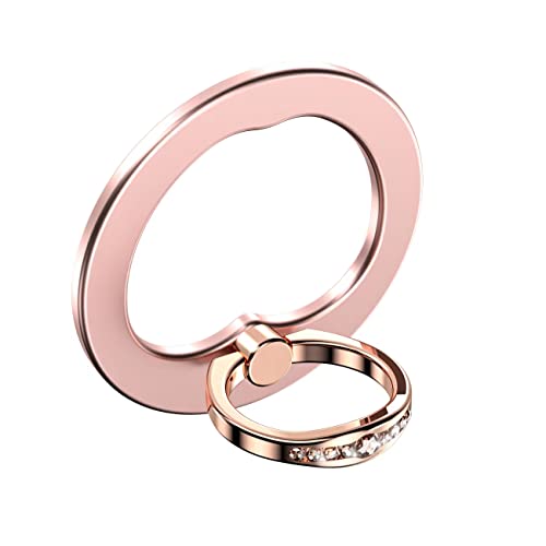 Magnetic Phone Ring Grip for MagSafe Phone Grip Finger Ring Holder Stand - color: Pink