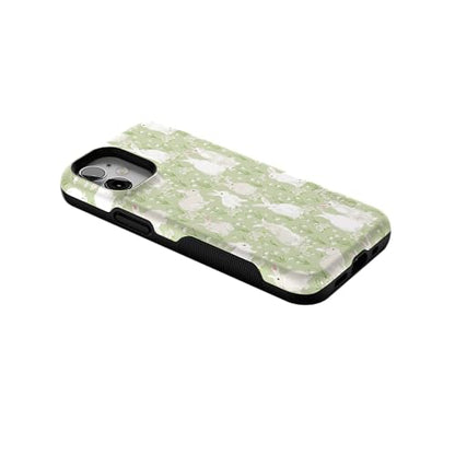 Casely iPhone 12 Mini Case | Hop to it | Green Bunny | Bold Protective Design | Compatible with MagSafe - color: Hop to it | Green Bunny, size: Iphone 12 Mini