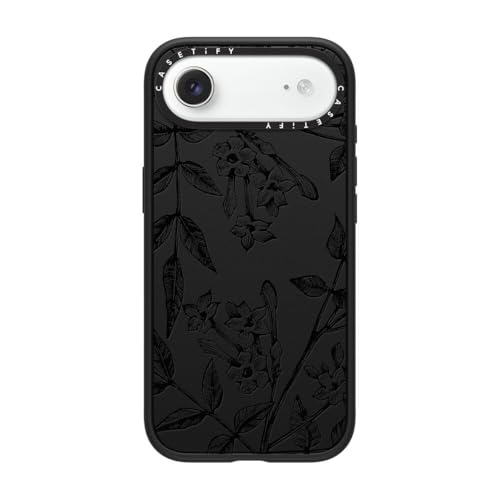 CASETiFY for iPhone Air Case - Impact Compatible with MagSafe | 8.2 ft. 4x Military Grade Drop Protection | Botanical Jasmine | Matte Black - color: Botanical Jasmine, size: Iphone Air (6.5")