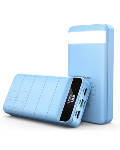 Power Bank, 50000mAh 22.5W with USB-C Fast Charging Portable Charger - color: Sierra Blue